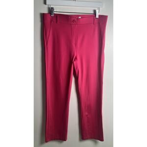 BETABRAND Classic Dress Pant Yoga Pants Straight-Leg Stretch Petite Large Pink